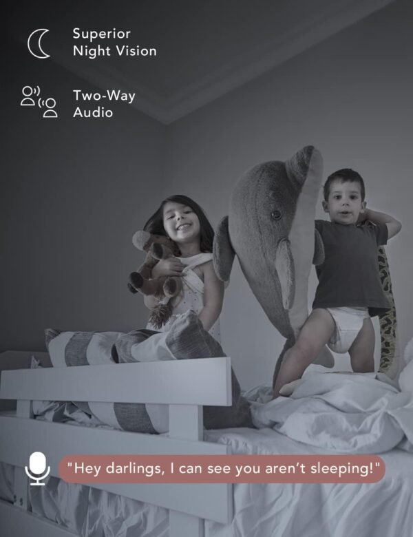 2K WiFi Baby Monitor – Night Vision, 360° Tracking, Two-Way Audio & Alexa Compatible - Image 3